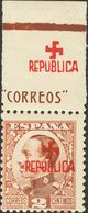 **1. 1931. 2 Cts Castaño, Borde De Hoja Con Impresión De La Sobrecarga. MAGNIFICO Y RARO. - Other & Unclassified