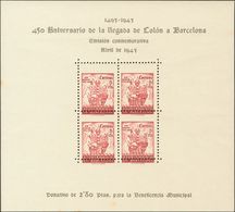 **51/52id. 1943. Hojas Bloque. Variedad IMPRESION DESPLAZADA. MAGNIFICAS. Edifil 2017: +94 Euros - Andere & Zonder Classificatie