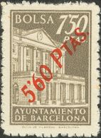 **/*. (1942ca). Conjunto De Diez Sellos De BOLSA Con Diferentes Valores Y Colores, Tres De Ellos Sobrecargados. MAGNIFIC - Other & Unclassified