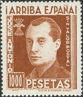 **. (1937ca). 1000 Pts Castaño Amarillo JOSE ANTONIO. MAGNIFICO Y MUY RARO. (Allepuz 62) - Otros & Sin Clasificación