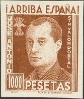 **. (1937ca). 1000 Pts Castaño Amarillo JOSE ANTONIO. SIN DENTAR. MAGNIFICO Y MUY RARO. (Allepuz 62) - Sonstige & Ohne Zuordnung