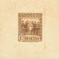 (*)26P. 1929. 10 Pts Castaño. PRUEBA DE PUNZON. MAGNIFICA Y RARA. - Otros & Sin Clasificación