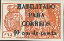 *26L. 1904. 10 Cts Sobre 2'50 Pts Castaño. MAGNIFICO Y RARISIMO. Cert. CEM. Edifil 2018: 2.000 Euros - Andere & Zonder Classificatie