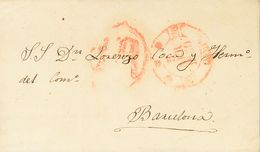 Sobre . 1850. SAN JUAN (PUERTO RICO) A BARCELONA, Encaminada Privadamente Hasta Cádiz Donde Se Deposita En El Correo. MA - Andere & Zonder Classificatie