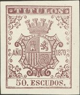 (*). 1870. Serie Completa, Cuatro Valores. TITULOS. MAGNIFICA Y RARA. (Forbin 9/12) - Otros & Sin Clasificación