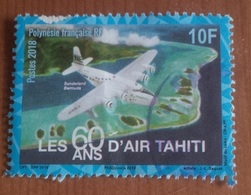 Les 60 Ans D'air Tahiti (Avion) - Polynésie Française - 2018 - YT 1176 - Oblitérés