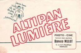 Ancien BUVARD Illustré ALTIPAN LUMIÈRE Photo Ciné BERNARD MULOT à HONFLEUR - P