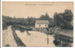 CPA 55 DEMANGE AUX EAUX Le Canal Et Les Remorqueurs Péniches - Other & Unclassified