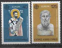 1980 CHYPRE 515-16** Europa, St Barnabé, Statue - Unused Stamps