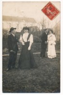 CPA 72 Carte Photo De Deux Couples écrite De La Flèche - La Fleche