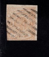 744667679 GESTEMPELD USED GEBRAUCHT OBLITERE SCOTT  6A ORANGE COAT OF ARMS SMALL MARGE LEFT AND UNDER - ...-1852 Prephilately