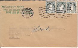 BM129 Envelope Ireland - Austria, Frankatur 3x, Stempel Baile Atha Cliath 1963 - Storia Postale