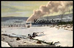 ALTE POSTKARTE AM MULDENTAL BEI HOLZHAU ERZGEBIRGE DAMPFLOK Steam Engine Railway Photochromie Ansichtskarte Postcard AK - Rechenberg-Bienenmühle