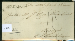 VOORLOPER * BRIEFOMSLAG Gelopen In 1826 Departement Stempel DORDRECHT Naar RIJSWIJK  (11.543) - ...-1852 Voorlopers