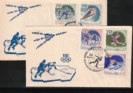 Russia SSSR 1960 Olympic Games Squaw Valley Interesting FDCs - Winter 1960: Squaw Valley