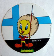 AUTOCOLLANT ENTREMONT TITI FAIT LE TOUR DU MONDE N°06 FINLANDE 1975 - Stickers
