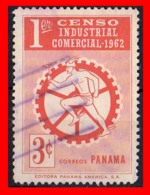 PANAMA  ( AMERICA DEL NORTE )  SELLO AÑO   SELLO AÑO  1962 1º CENSO DE INDUSTRIA COMERCIAL. - Panama