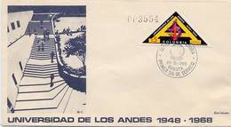 Lote 1179F, Colombia, 1969, SPD-FDC, 20 Años De La Universidad De Los Andes, University, Microscope - Kolumbien