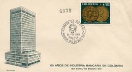 Lote 1216F, Colombia, 1971, SPD-FDC, Centenario Del Banco De Bogota, Bank, Medal - Kolumbien