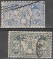 NEW HEBRIDES - British - 1925 2d, 5d. Scott 43, 45. Used - Used Stamps