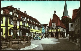 Michelstadt  -  Rathaus  Und Marktbrunnen  -  Ansichtskarte Ca. 1965   (10401) - Michelstadt