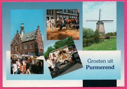 Nederland - Groeten Uit Purmerend - Multivues - Moulin - Molen - VAN LEER'S - 1992 - Purmerend