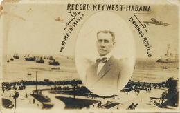 Real Photo Domingo Rosilio Cuban Pilot May 17, 1913 On Bleriot X1 Key West Havana - Key West & The Keys