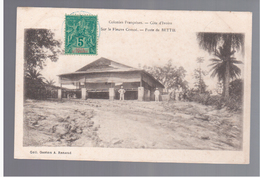 Cote D'Ivoire Sur Le Fleuve Comoe- Poste De Bettie 1906 OLD POSTCARD - Côte-d'Ivoire