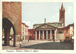 Cremona (Lombardia) Piazza E Chiesa Sant'Agata, St. Agata Church And Square, Eglise De St. Agata - Cremona