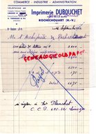 87 - ROCHECHOUART- RARE FACTURE IMPRIMERIE DUBOUCHET GERANT PLANCHET- PRES DE LA GARE- 1952 - Drukkerij & Papieren