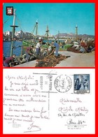 CPSM/gf  CEUTA (Espagne)  Travail De Pêche Au Port, Animé, Bateau....*695 - Ceuta