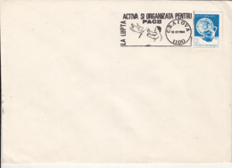 78402- PEACE MOVEMENT SPECIAL POSTMARK ON COVER, POTTERY STAMP, 1984, ROMANIA - Brieven En Documenten