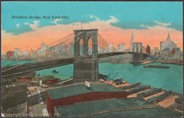 Brooklyn Bridge, New York City, C.1930 - Manhattan Card Publishing Co Postcard - Brooklyn