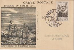 France Journée Du Timbre 1946 Le Havre Avec Vignette - 1921-1960: Modern Period