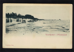 DE1248 - FINLAND - TERIJOKI - VIEW ON THE BEACH AND WOODEN CABINS - Finlandia