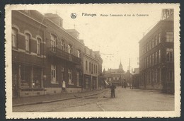 +++ CPA - PATURAGES - Maison Communale Et Rue Du Commerce - Nels   // - Colfontaine