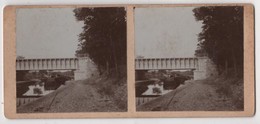 Photo Stereo Originale Photographe De Roanne 2ème Pont Péniche  écluse ? - Photos Stéréoscopiques