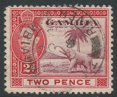 Gambia. 1938-46 KGVI. 2d Lake & Scarlet Used. SG 153a - Gambia (...-1964)