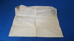 ANTIQUE PORTUGAL TELEGRAM ANJOS-LISBOA CANCEL FROM SEVER DE VOUGA 1953 - Lettres & Documents