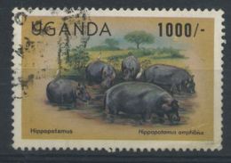 STAMPS - UGANDA - 1993 1000s HIPPOPOTAMUS FU - Oeganda