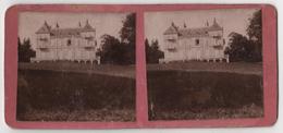 Photo Stereo Originale Photographe De Roanne  Belle Villa Petit Chateau à Identifier - Stereoscopic