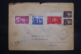 ROUMANIE - Enveloppe En Recommandé De Sibiu Pour La Belgique En 1949, Affranchissement Plaisant - L 27091 - Brieven En Documenten