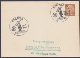 Sst "Krefeld" Werbeschau, 29.3.42 Auf PP 122 A 1 - Private Postal Stationery