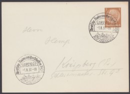 Sst "Leipzig, Rudermeisterschaft", 1.8.37, Auf PP 122 A 1 - Private Postal Stationery