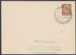 Sst "Rumburg, Sudetenland", 23.7.42, Auf PP 122 A 1 - Private Postal Stationery