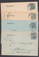 P 63 X/y, P 64 X/y, Bedarfskarten, Je Mit Und Ohne Wasserzeichen - Postcards