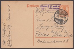 P 110 I, Bedarf "Mühlhausen/Els.", 3.5.17, Pass. Zensur - Briefkaarten