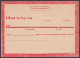 "Lebenszeichen"-Karte, Rot DV : StdW 4305 43 - Postcards