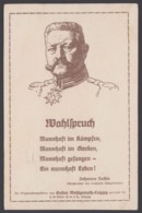 PP 81 C 3/04 "Wahlspruch Hindenburg", Bedarf, Adresse Radiert - Briefkaarten