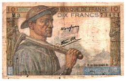 Billet  > France > 10 Francs 1941 - 10 F 1941-1949 ''Mineur''